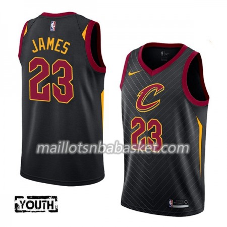 Maillot Enfant Cleveland Cavaliers LeBron James 23 Nike 2017-18 Noir Swingman